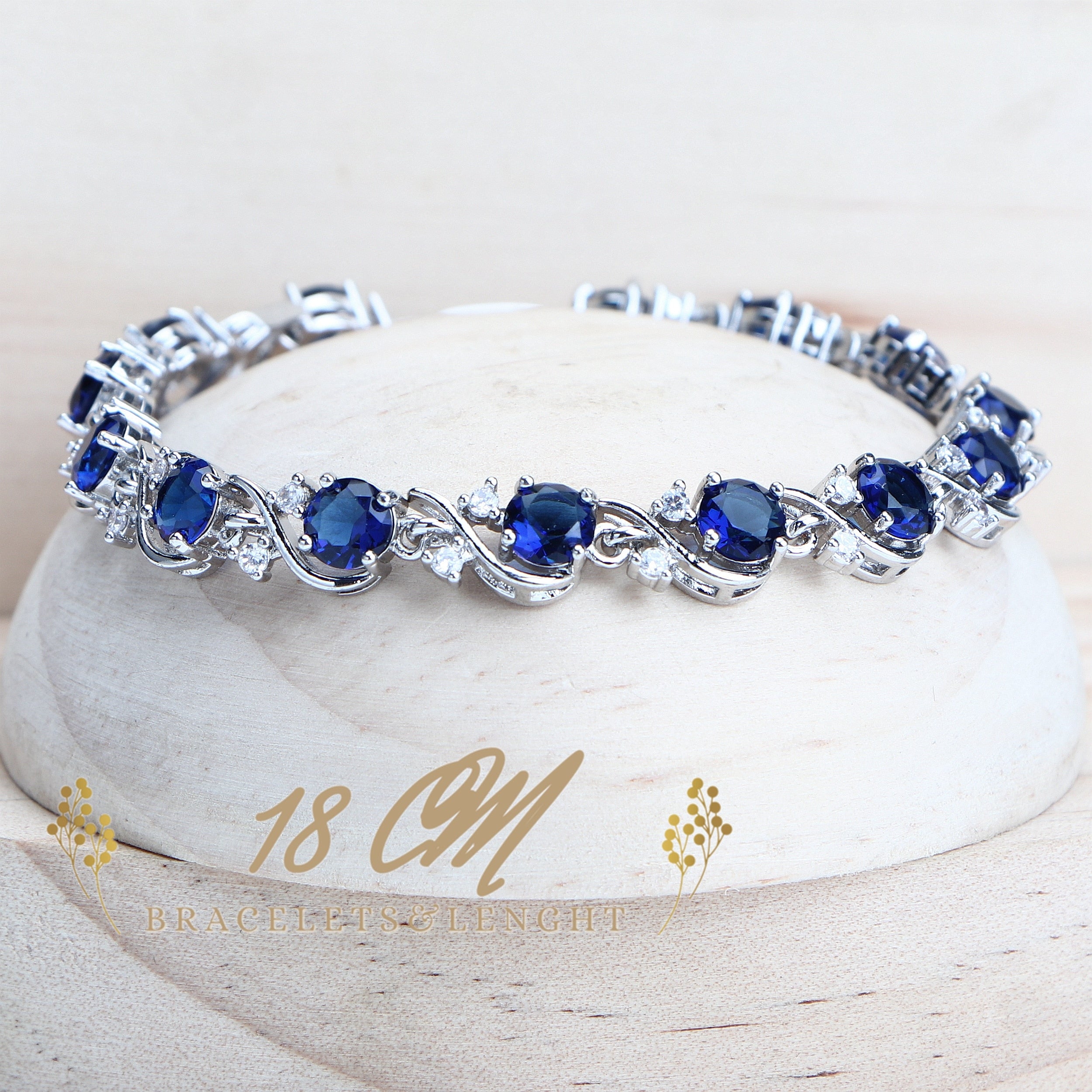 Blue Zirconia Cubic Women Bracelets