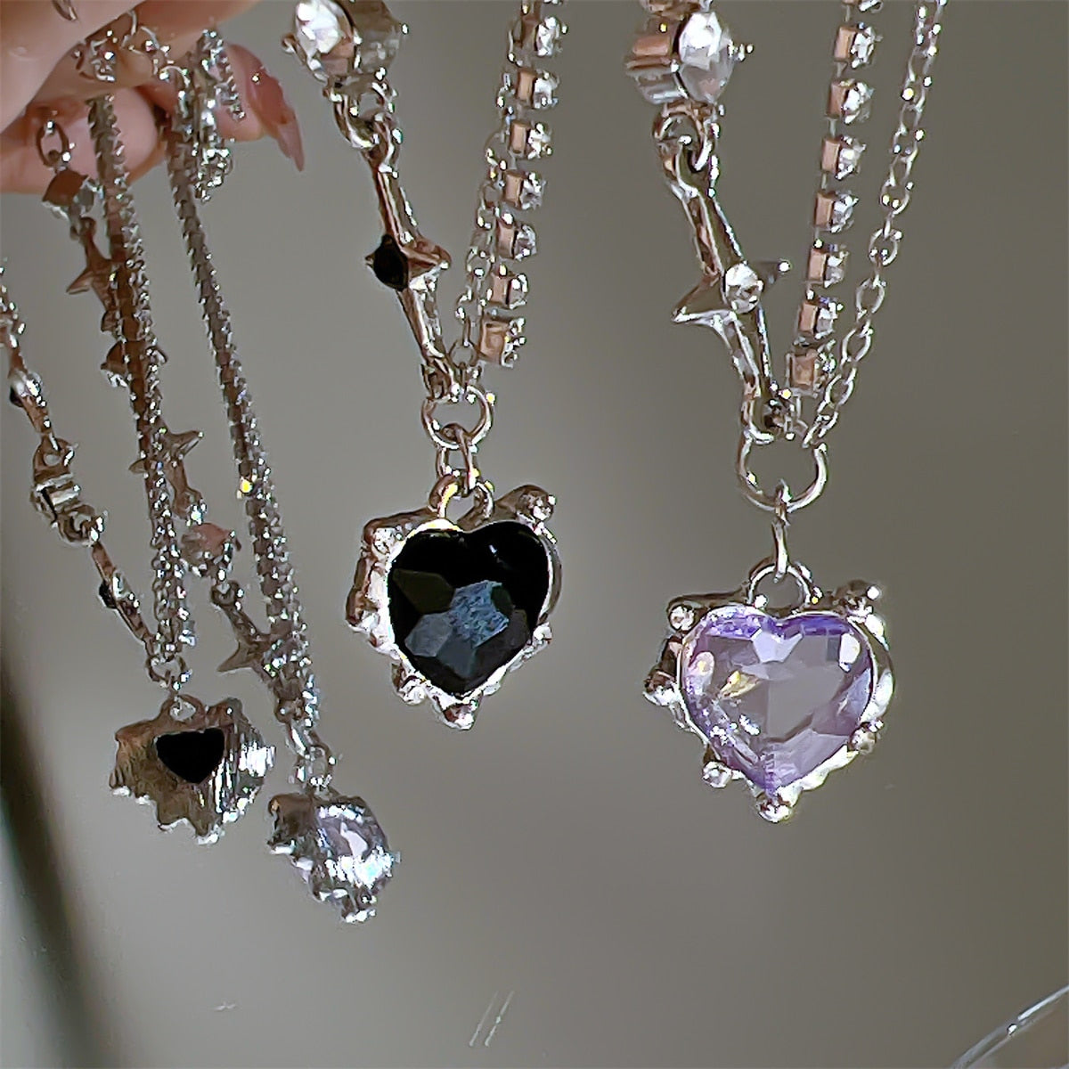 Crystal Heart Necklace: Trendy Jewelry