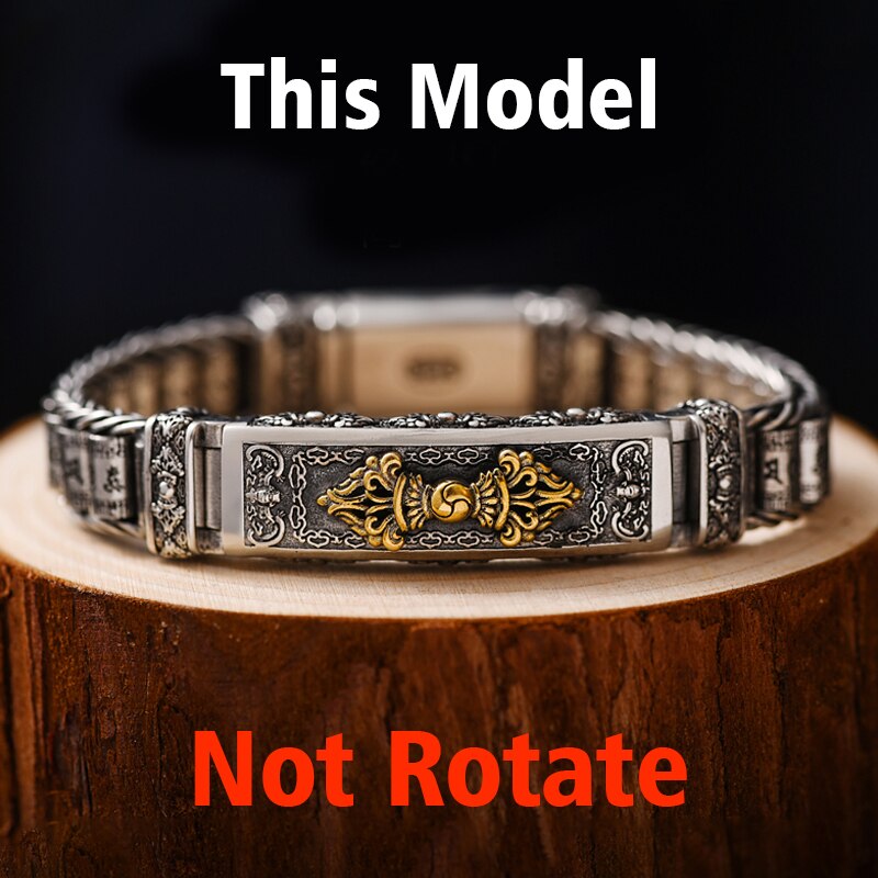Retro Hand-Woven Mantra Bracelet for Men