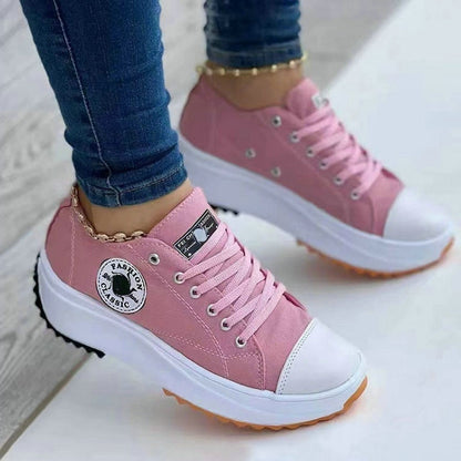 Pattern Canvas Sneakers Women Casual Shoes