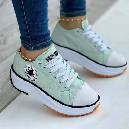 Pattern Canvas Sneakers Women Casual Shoes