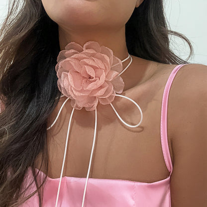 Exaggerated Rose Flower Necklaces