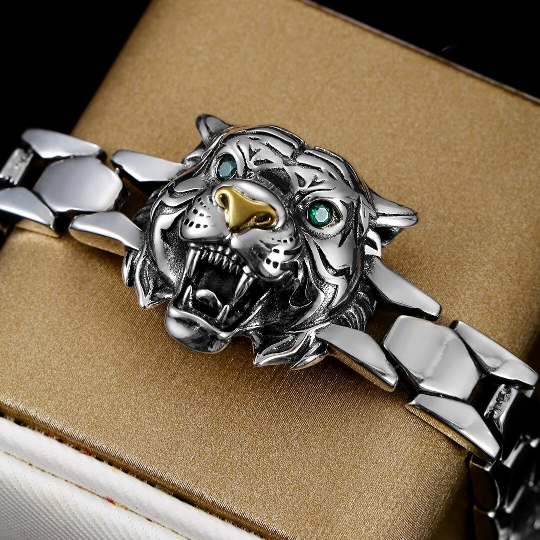 Retro Tiger Head Bracelet