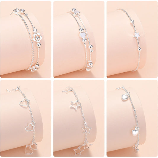 Women Heart Star Chain Bracelets